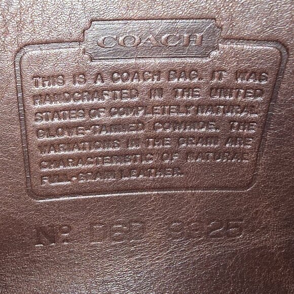 Vintage Coach Carnival 9925 Milk Chocolate Brown Leather Crossbody Shoulder Bag - Picture 5 of 14